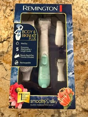 NEW Remington Smooth & Silky 5-Piece Body and Bikini Groomer Kit WPG405